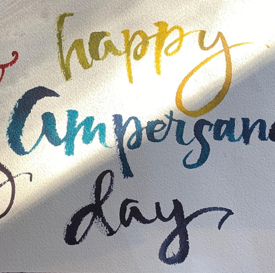 Happy Ampersand Day Words on paper